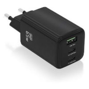 Cargador AISENS USB-A/C 65W Negro (ASCH-65W3P042-BK)