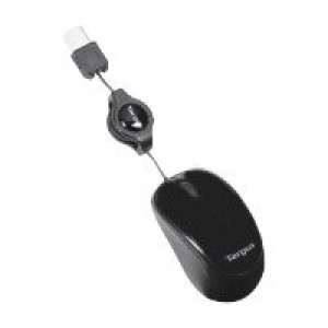 Ratón TARGUS Retráctil USB-A 1000dpi Negro (AMU75EU)