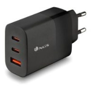 Cargador Pared NGS 2xUSB-C 1xUSB-A 65W Negro (BUD65W)