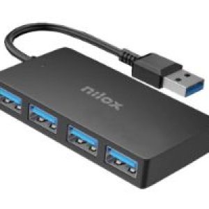 HUB NILOX 4xUSB-A 3.0 Negro (NXHUB403)