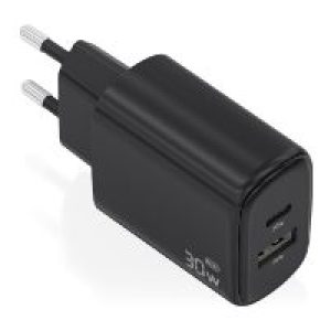 Cargador de Pared AISENS USB-A/C 30W Negro (A110-0978)