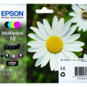 Tinta Epson 18 T1806 Pack Negro/Tricolor (C13T18064012)