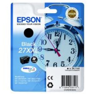 Tinta Epson 27XXL T2791 Negro 34.1ml (C13T27914012)