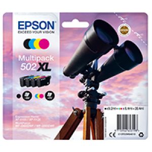 Tinta Epson 502XL Pack Negro/Tricolor (C13T02W64010)