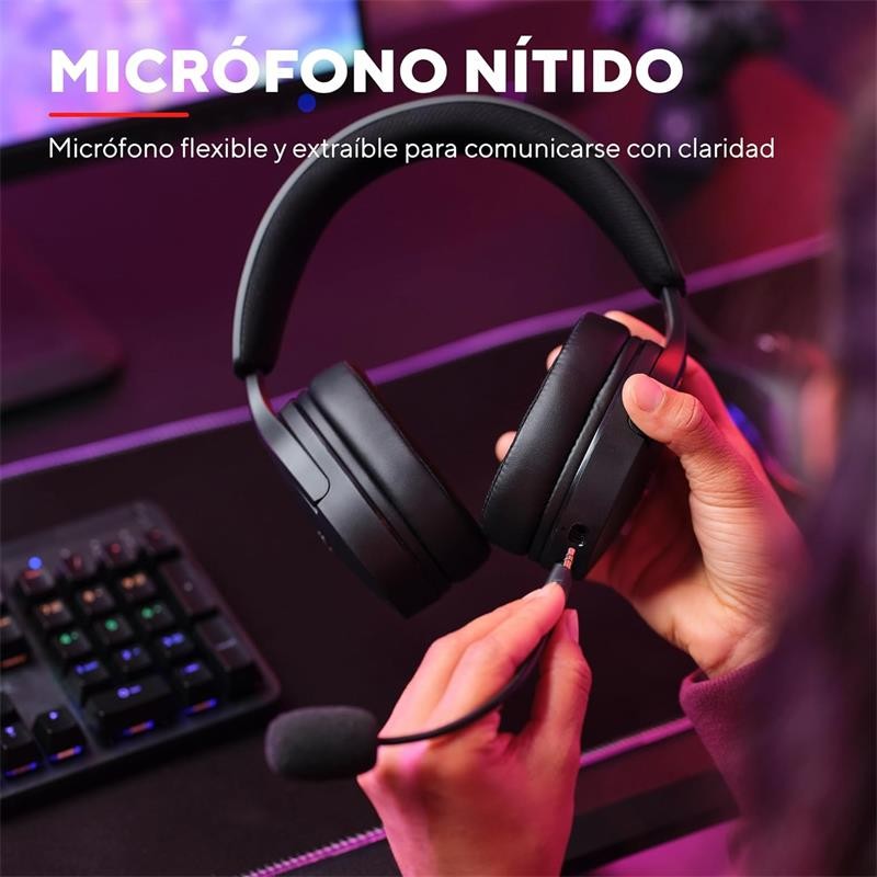 AURICULARES + MICROFONO TRUST GAMING GXT 489 FAYZO HEADSET MULTI BLACK - Imagen 4