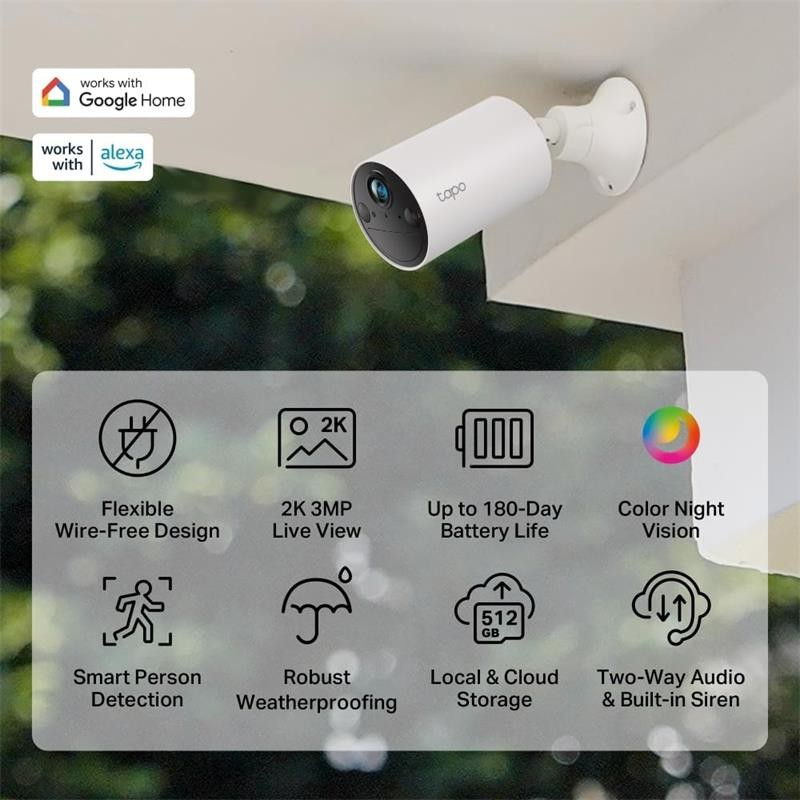 CAMARA IP EXTERIOR TP-LINK TC82 2K 3MP IP65 - Imagen 5