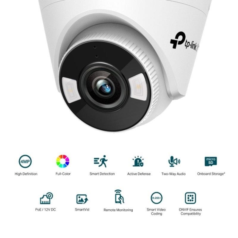 CAMARA IP TP-LINK VIGI TURRET INTERIOR MICROSD 4MP 2.8MM IR IP67 POE - Imagen 2