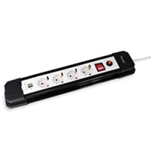 Regleta EQUIP 4xSchuko 2xUSB Interruptor (EQ245553)