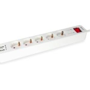Regleta EQUIP 5xSchuko 2xUSB Interruptor (EQ245554)