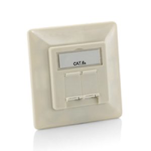 Roseta EQUIP Cat.6a 2 Tomas Blanco Perla (EQ125775)