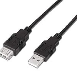 Cable AISENS USB-A/M a USB-A/H 3m Negro (A101-0017)