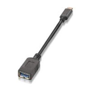 Cable AISENS USB-C/M a USB-A/H 15cm Negro (A107-0062)