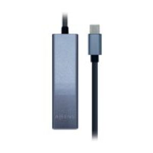 Adaptador AISENS USB-C a USB-A/RJ45 Gris (A109-0396)