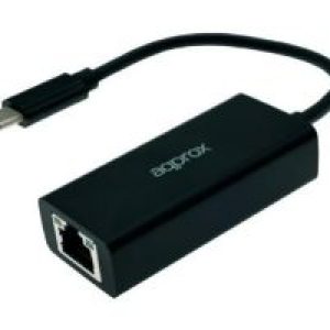 Adaptador Approx USB-C a RJ45 Negro (APPC43)