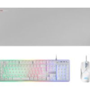 T+Ratón Mars Gaming + Alfombrilla XXL Blanco (MCPXWES)