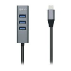 Hub AISENS USB-C 3.0 a 4xUSB-A 3.0 Gris (A109-0508)