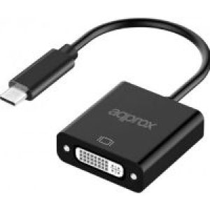 Adaptador Approx USB-C/M a DVI/H 13cm Negro (APPC51)