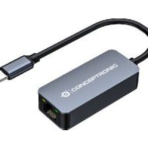 Adaptador CONCEPTRONIC USB-C 3.0 a RJ45 Gris (ABBY12GC)