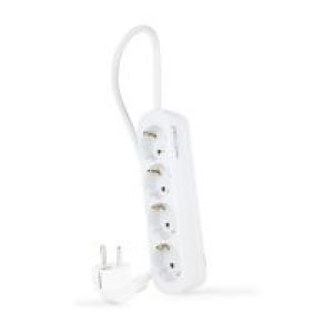 Regleta Nanocable 4xSchuko 1.4m Blanca (10.37.0004-NS)