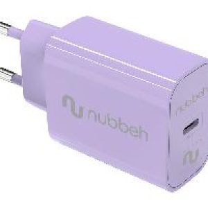 Cargador de Pared NUBBEH 1USB-C 25W Lila (NBWALLCHCP25)