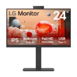 Monitor LG 24″ IPS FHD con WebCam Negro (24BA850-B)