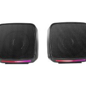 Altavoces Mars Gaming 10W RGB 3.5mm/USB Negros (MSPRO)