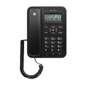 Teléfono Fijo Motorola CT202 Negro (107CT202BLACK)