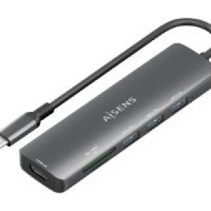 Docking AISENS 6en1 USB-C Gris (ASUC-6P024-GR)