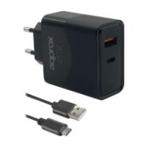 Cargador Pared Approx 45W 1USB-A 1USB-C (APPUSBWALL45W)