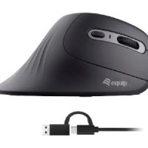 Ratón Vertical EQUIP USB-A/C 7200dpi Negro (EQ245119)