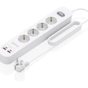 Regleta AISENS 4 Tomas 2xUSB-C 2xUSB-A (ASPS-2A2C12-W)