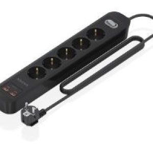 Regleta AISENS 5 Tomas 2xUSB-C 2xUSB-A (ASPS-2A2C15-BK)