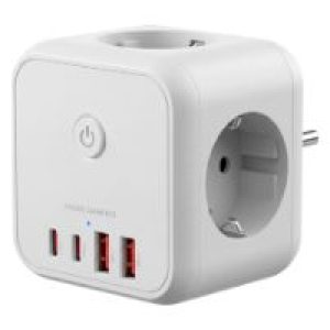 Cargador Mars Gaming 3Schuko 2USB-A 2USB-C (MDCUBE20W)
