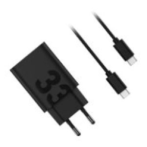 Cargador Motorola 33W USB-A+Cable 1m Negro (119MOTO33W)