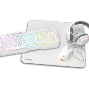 Kit KROM T+Ratón+Alf+Auric Blanco (NXKROMKENTASPWH)