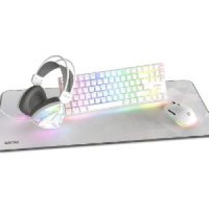Kit Gaming KROM T+Ratón+Alf+Auric Blanco (NXKROMKLASS)