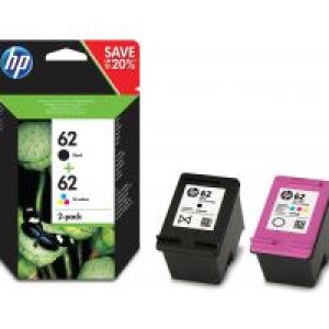 Tinta HP 62 Pack Tricolor/Negro (N9J71AE)
