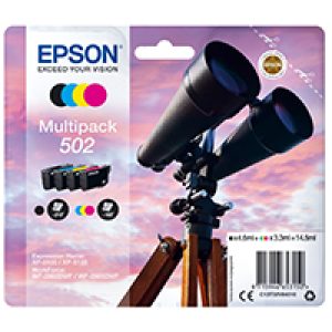 Tinta Epson 502 Pack Negro/Tricolor (C13T02V64010)