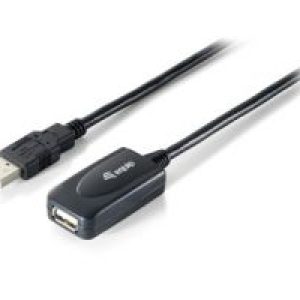 Cable EQUIP USB-A/M a USB-A/H 5m Negro (EQ133336)