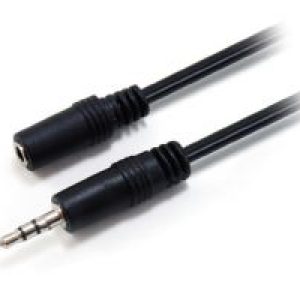 Cable EQUIP 3.5mm/M a 3.5mm/H 2.5m Negro (EQ14708207)