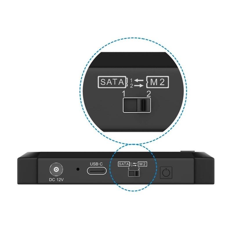 DOCK STATION CLONE AISENS 3.5/2.5 SATA M2 NVME USB 3.0 BLACK - Imagen 5