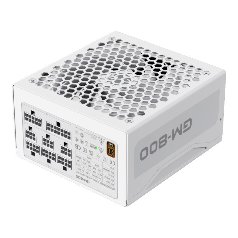 FUENTE DE ALIMENTACION GM 800W FULL MODULAR 80+ BRONZE WHITE - Imagen 2