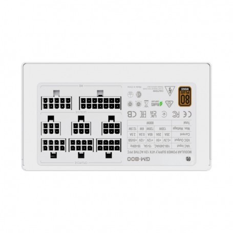 FUENTE DE ALIMENTACION GM 800W FULL MODULAR 80+ BRONZE WHITE - Imagen 3