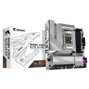 PLACA BASE GIGABYTE GA-B650M-AORUS ELITE AX ICE AM5 MATX 4XDDR5 WIFI HDMI DP