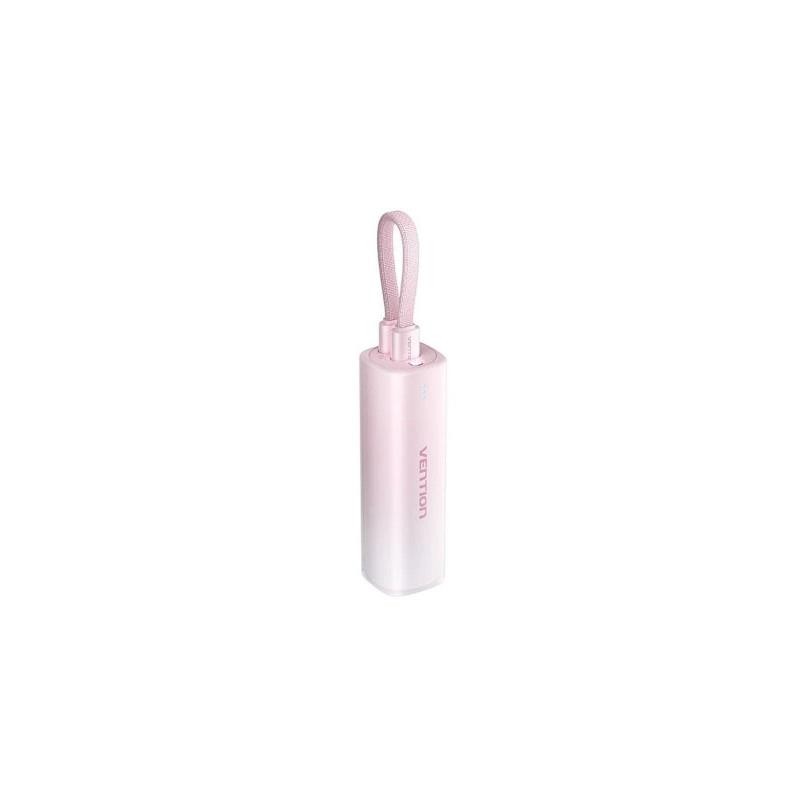 POWERBANK VENTION 5000MAH USB-C + LIGHTNING 20W ROSE