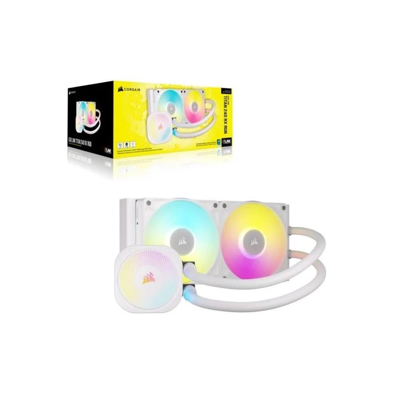 REFRIGERACION LIQUIDA CPU CORSAIR TITAN 240 RX 240MM RGB WHITE - Imagen 3
