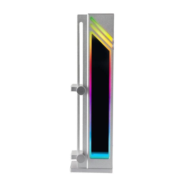 SOPORTE MARS GAMING PARA TARJETA DE VIDEO MAGNETICO RGB SILVER - Imagen 4
