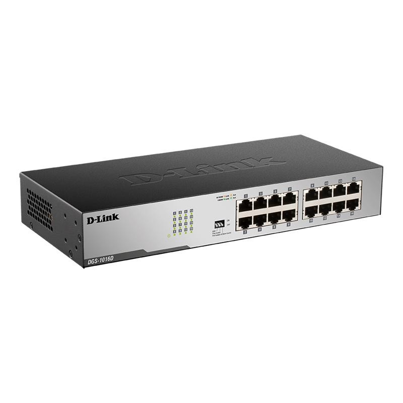 SWITCH D-LINK GIGABIT 16 PORTS DGS-1016D RACK - Imagen 2