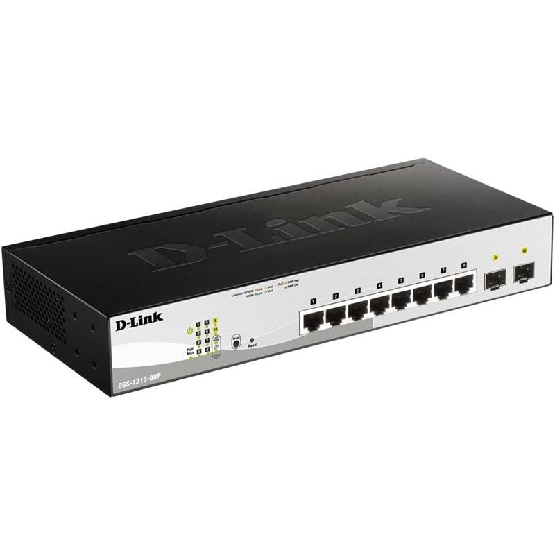 SWITCH D-LINK GIGABIT 8 PUERTOS DGS-1210-08P POE UPLINK - Imagen 2