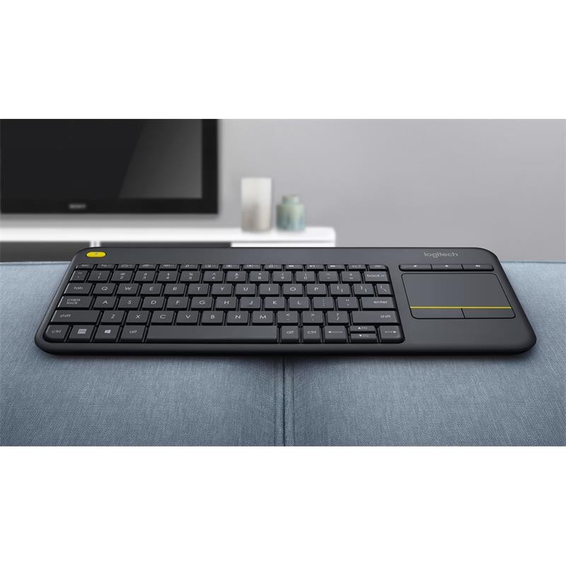 TECLADO LOGITECH K400 RF WIRELESS TOUCHPAD BLACK - Imagen 3